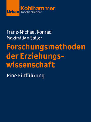 cover image of Forschungsmethoden der Erziehungswissenschaft